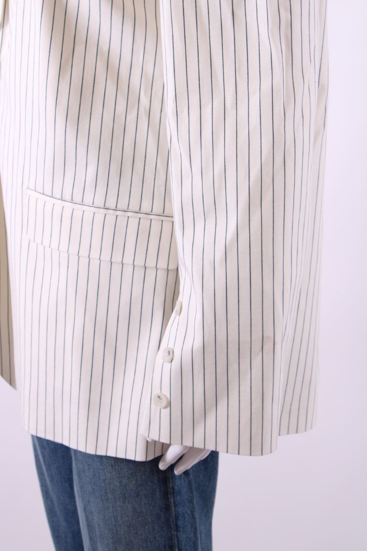 Levate Room Graham Pinstripe Blazer White/ Black 40