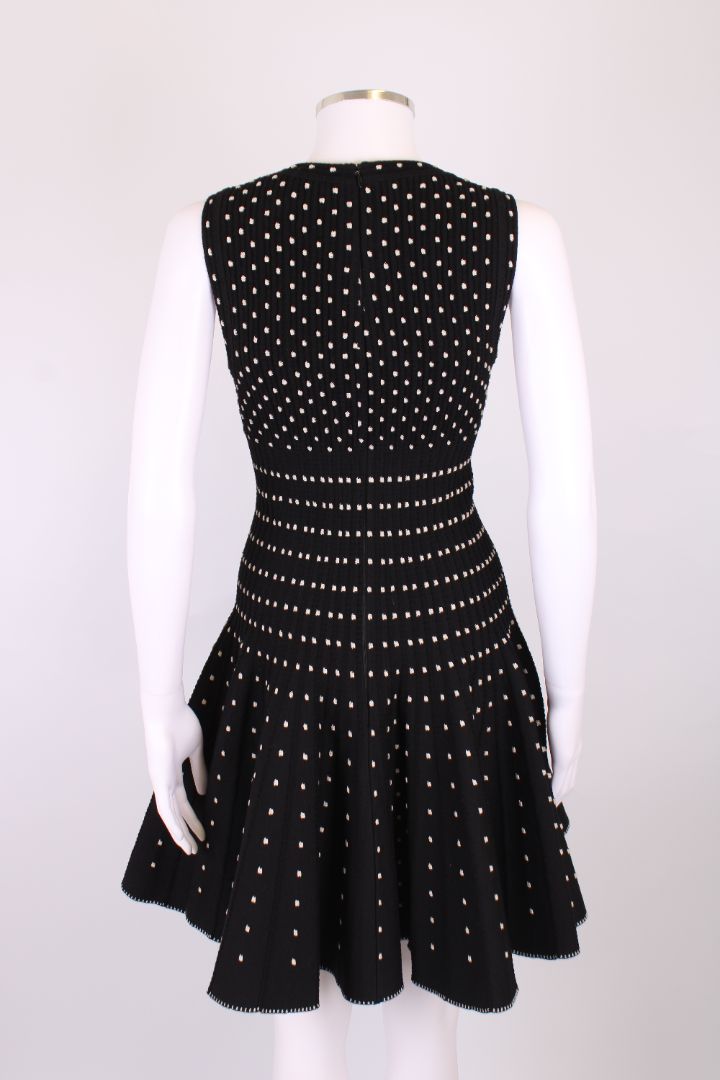 Alaia S/S Polka Dot Dress Black/ Champagne 12