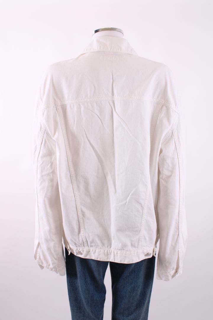 Katherine Hamnet London Help Denim Jacket White/Black S