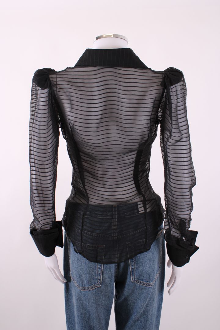 Stella McCartney L/S Sheer Blouse Black 8