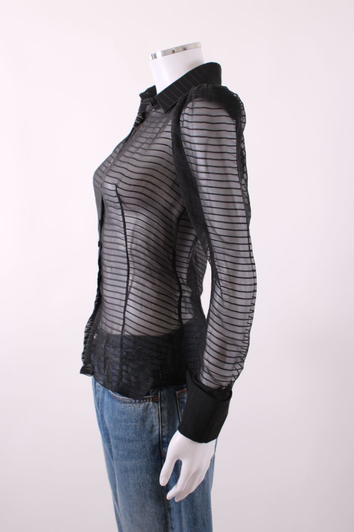 Stella McCartney L/S Sheer Blouse Black 8
