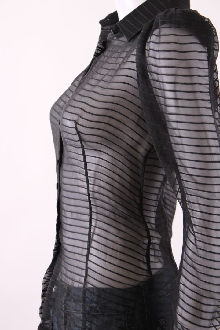 Stella McCartney L/S Sheer Blouse Black 8