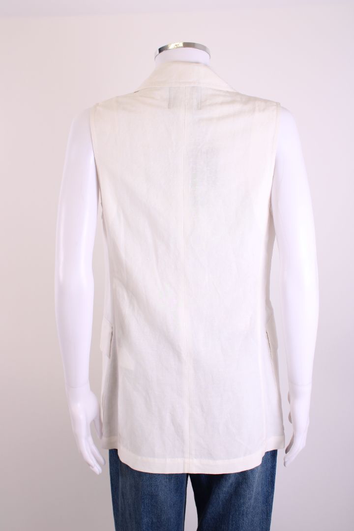 Roberto Collina Double Breasted Waist Coat Cream XS