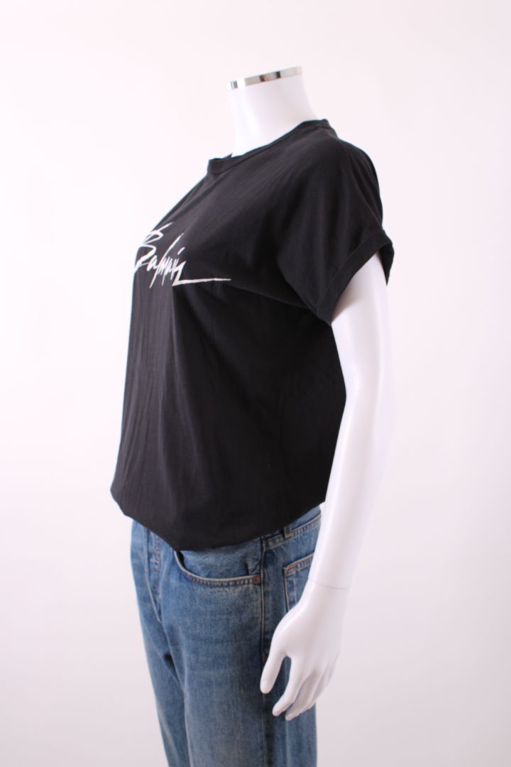 Balmain T-shirt logo Black /white writing M