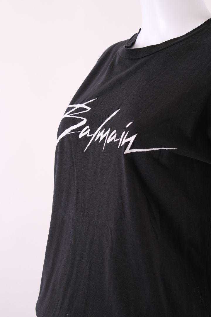 Balmain T-shirt logo Black /white writing M