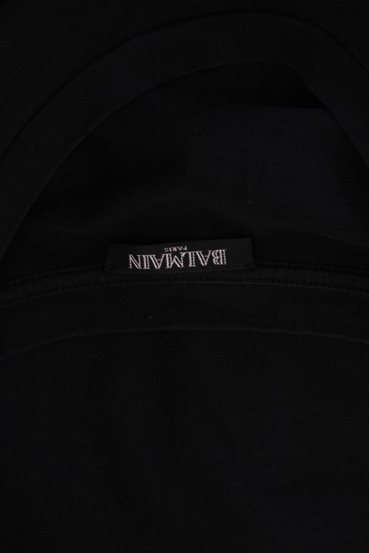 Balmain T-shirt logo Black /white writing M