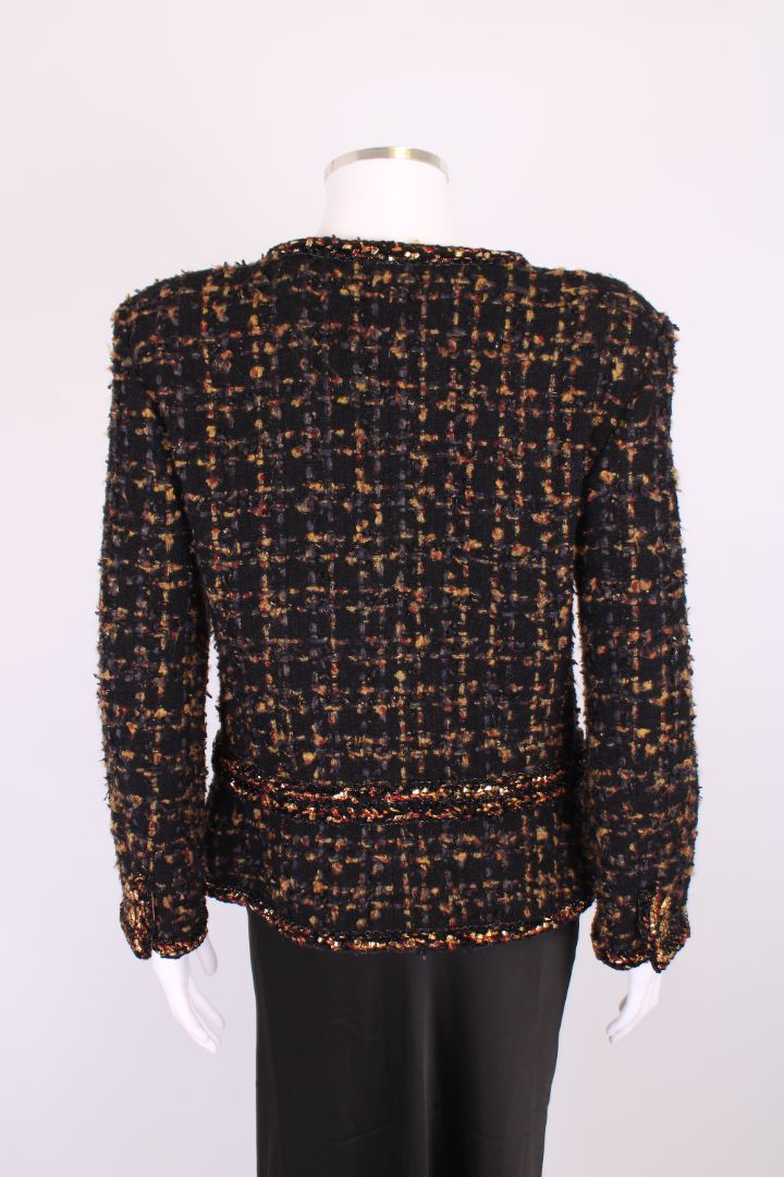 Chanel Jacket Black Embellished 40