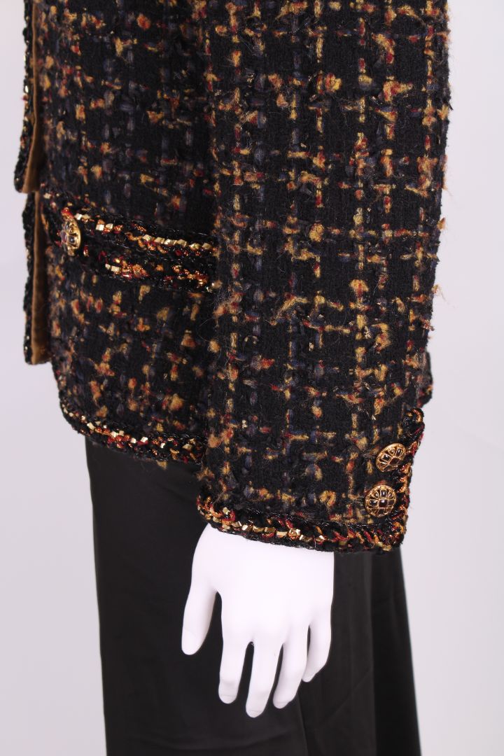 Chanel Jacket Black Embellished 40