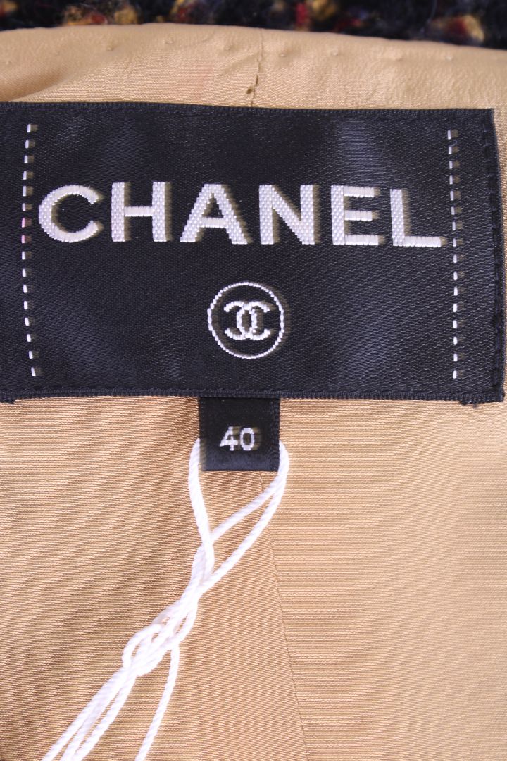 Chanel Jacket Black Embellished 40