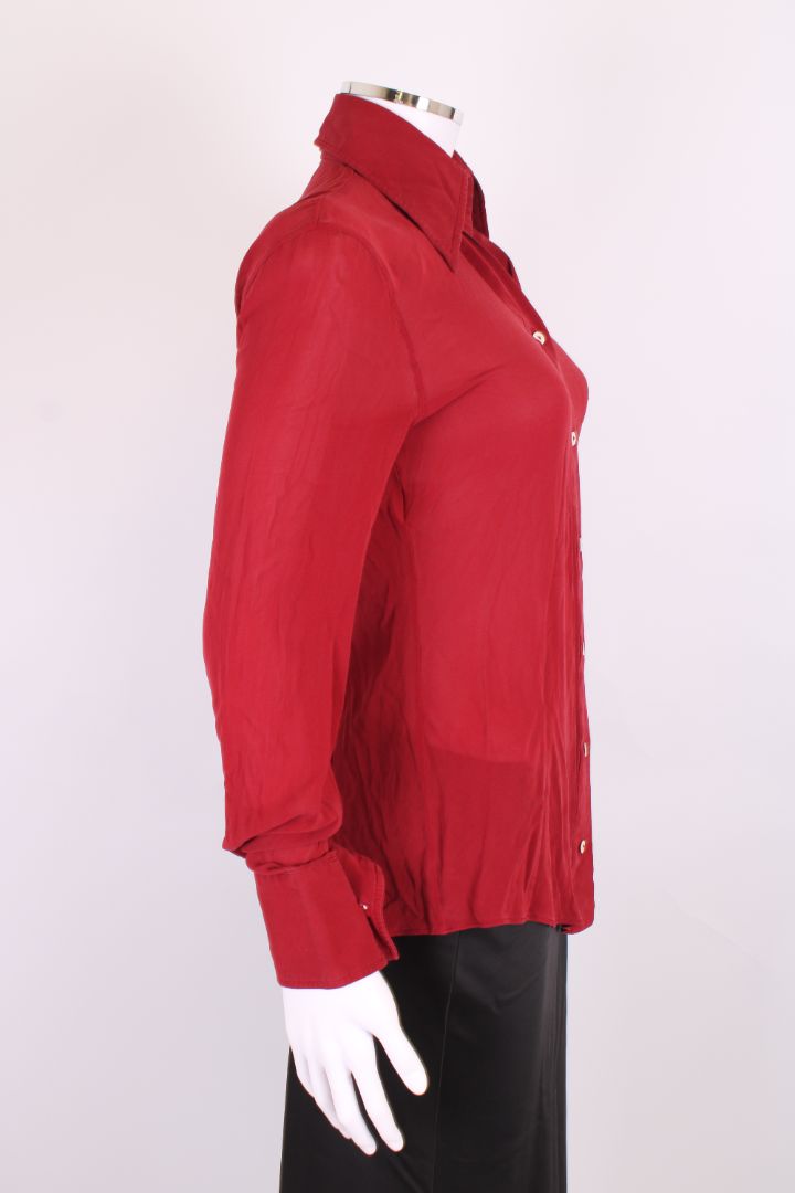 Dolce & Gabbana L/S Silk Shirt Red S
