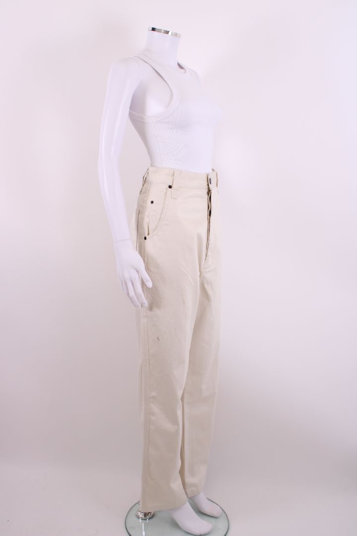 Ami Alex Fit Trousers Cream 30W