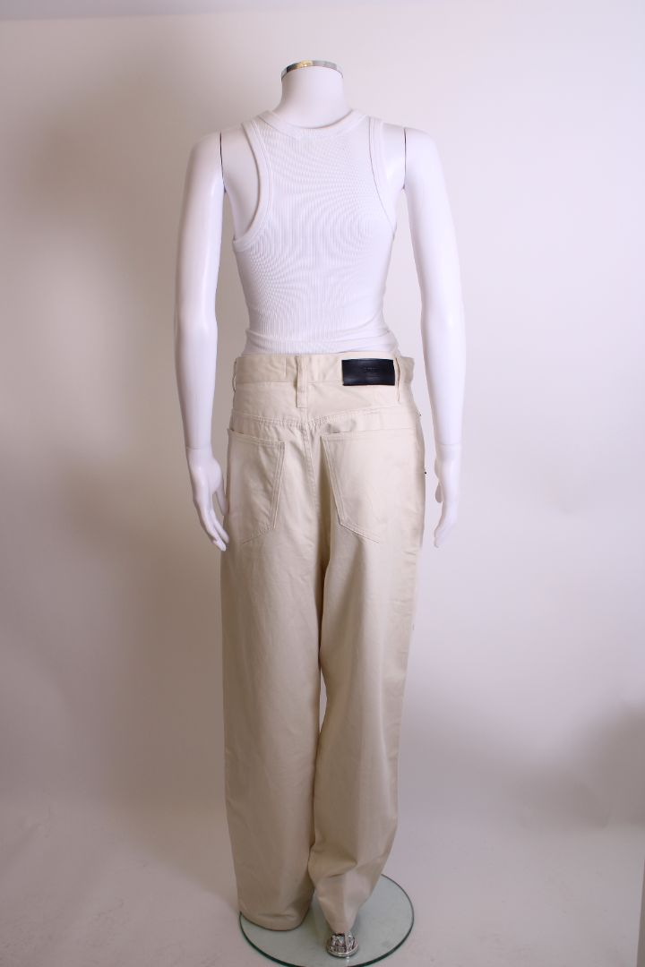Ami Alex Fit Trousers Cream 30W