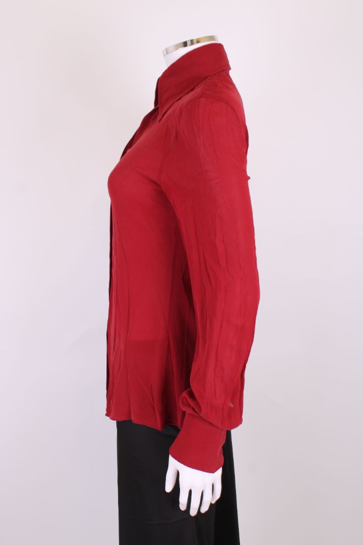 Dolce & Gabbana L/S Silk Shirt Red S