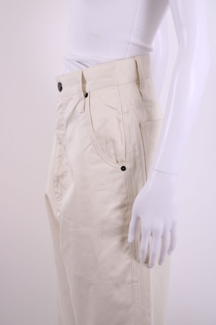 Ami Alex Fit Trousers Cream 30W