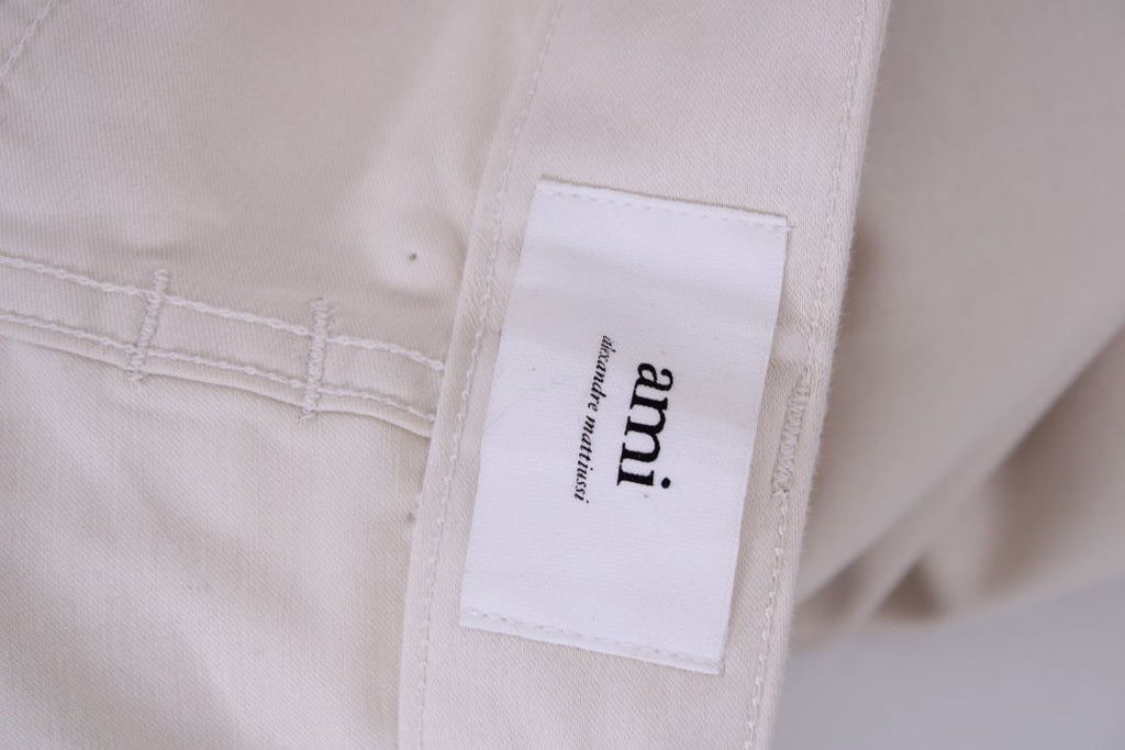 Ami Alex Fit Trousers Cream 30W