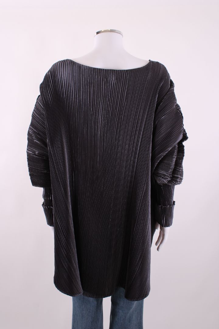Mashiah S/S Pleated Top Grey M