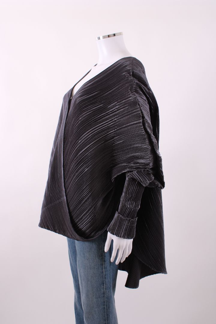 Mashiah S/S Pleated Top Grey M