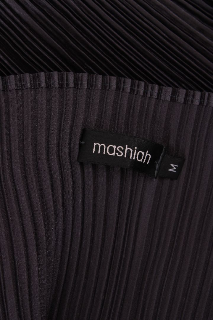 Mashiah S/S Pleated Top Grey M