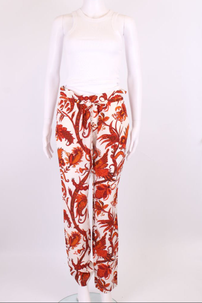 Gucci Print Trousers White/ Orange M