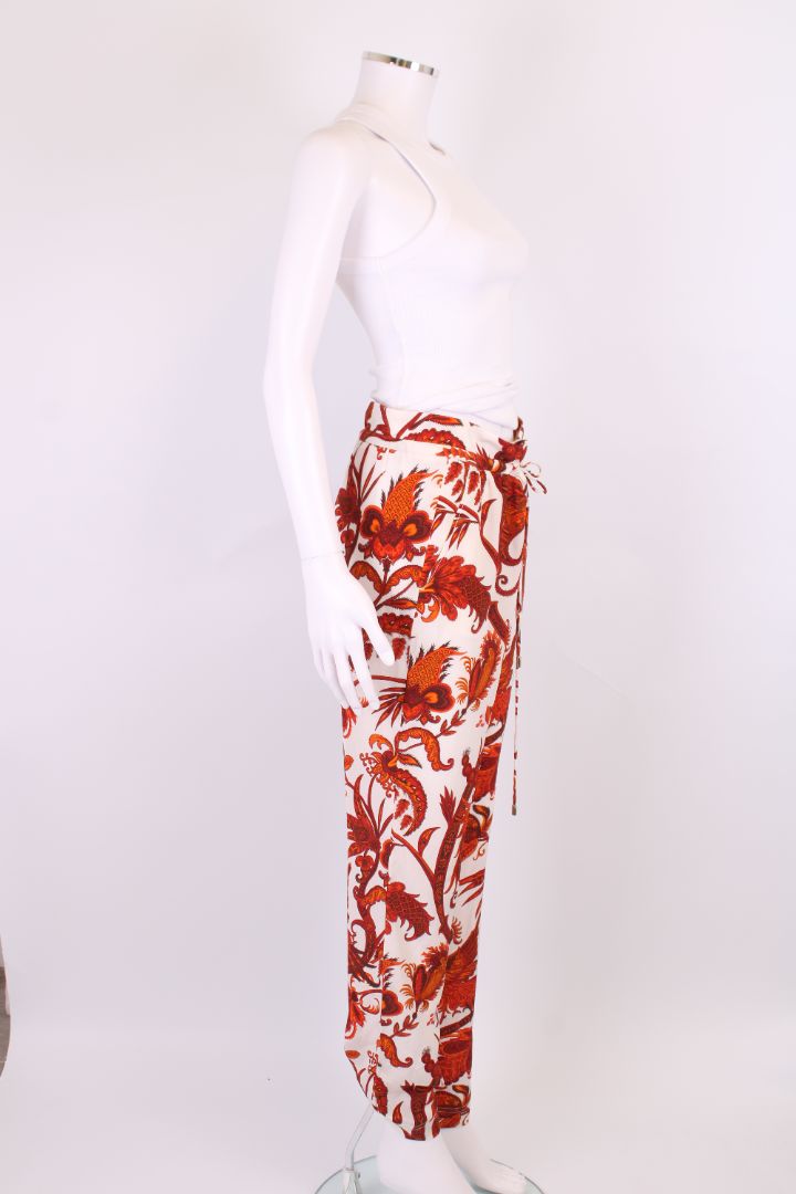Gucci Print Trousers White/ Orange M
