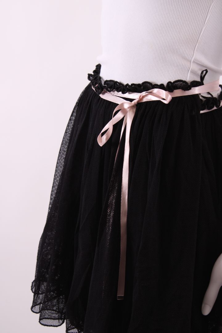 Reimagined by Pinko Mini Wrap Tulle Ruffle Skirt Black S