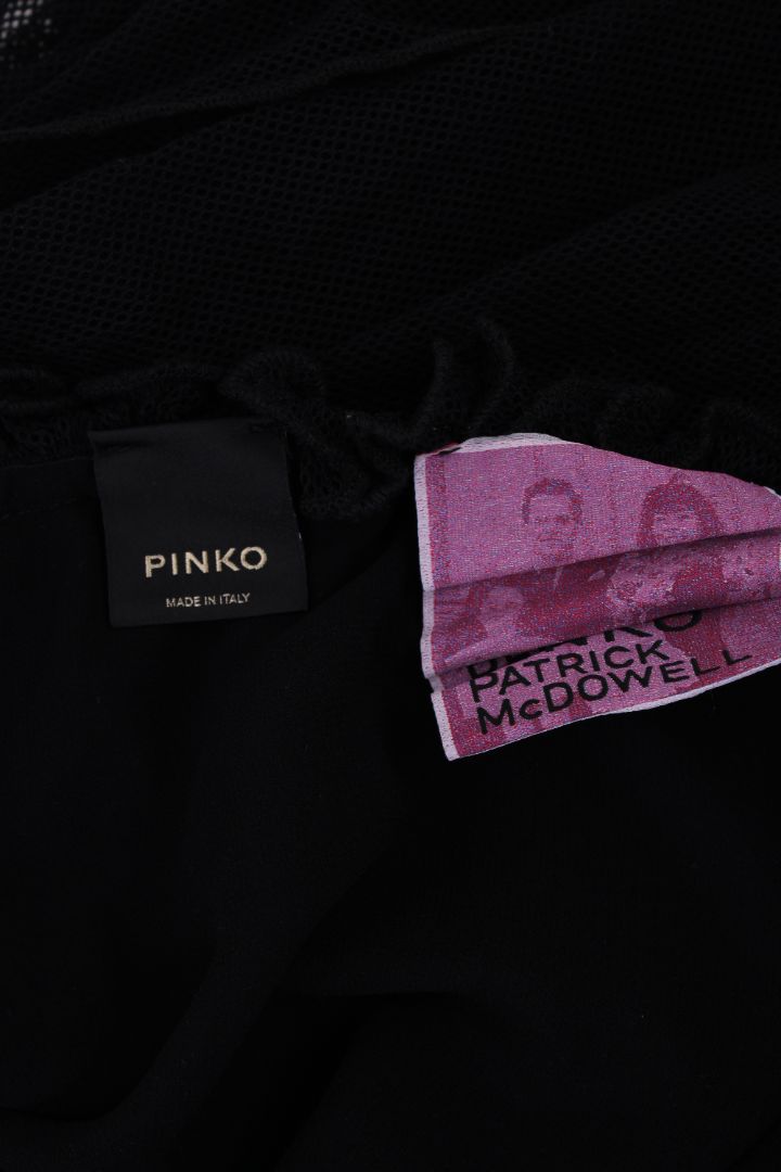 Reimagined by Pinko Mini Wrap Tulle Ruffle Skirt Black S
