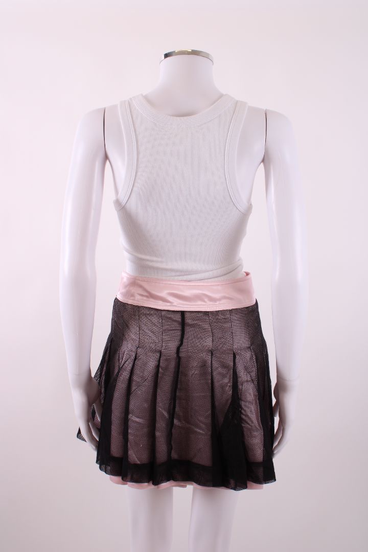 Pinko Mesh Skirt Pink/ Black 8