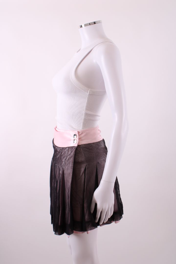 Pinko Mesh Skirt Pink/ Black 8