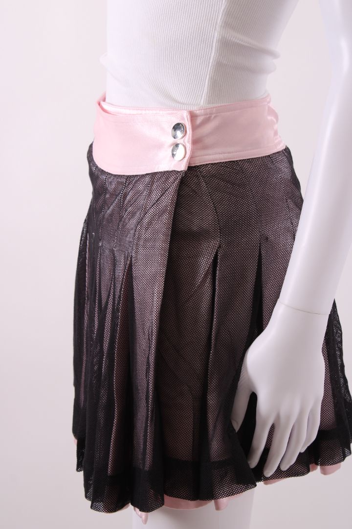 Pinko Mesh Skirt Pink/ Black 8