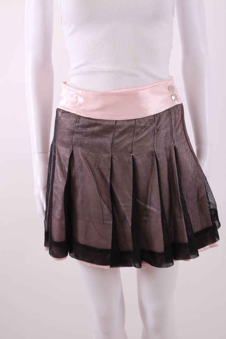 Pinko Mesh Skirt Pink/ Black 8