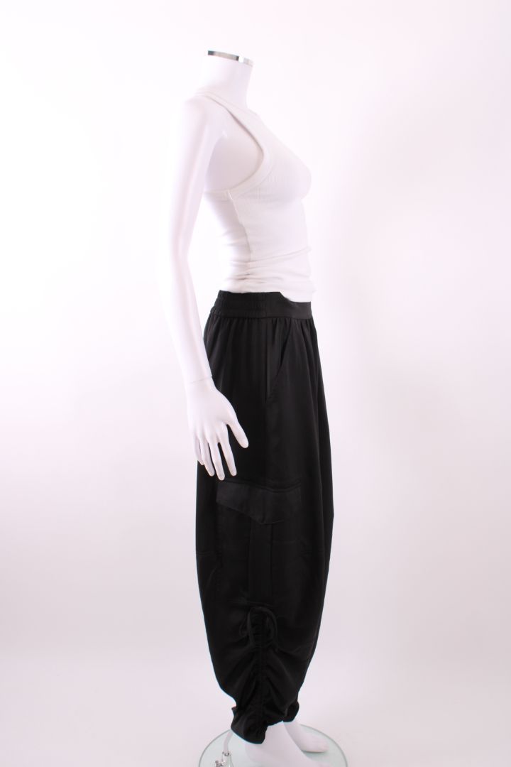 All Saints Kaye Relaxed Fit Satin Trousers Black M