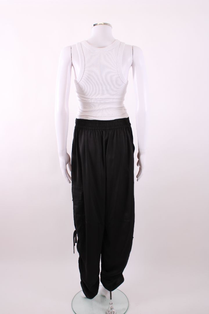 All Saints Kaye Relaxed Fit Satin Trousers Black M