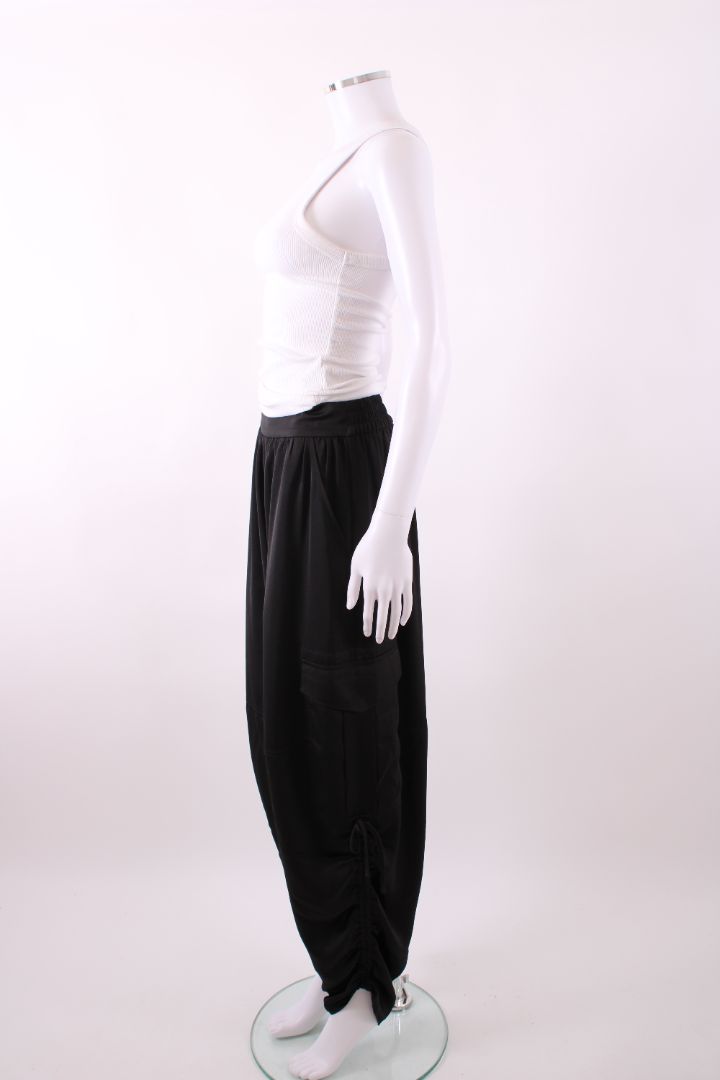 All Saints Kaye Relaxed Fit Satin Trousers Black M