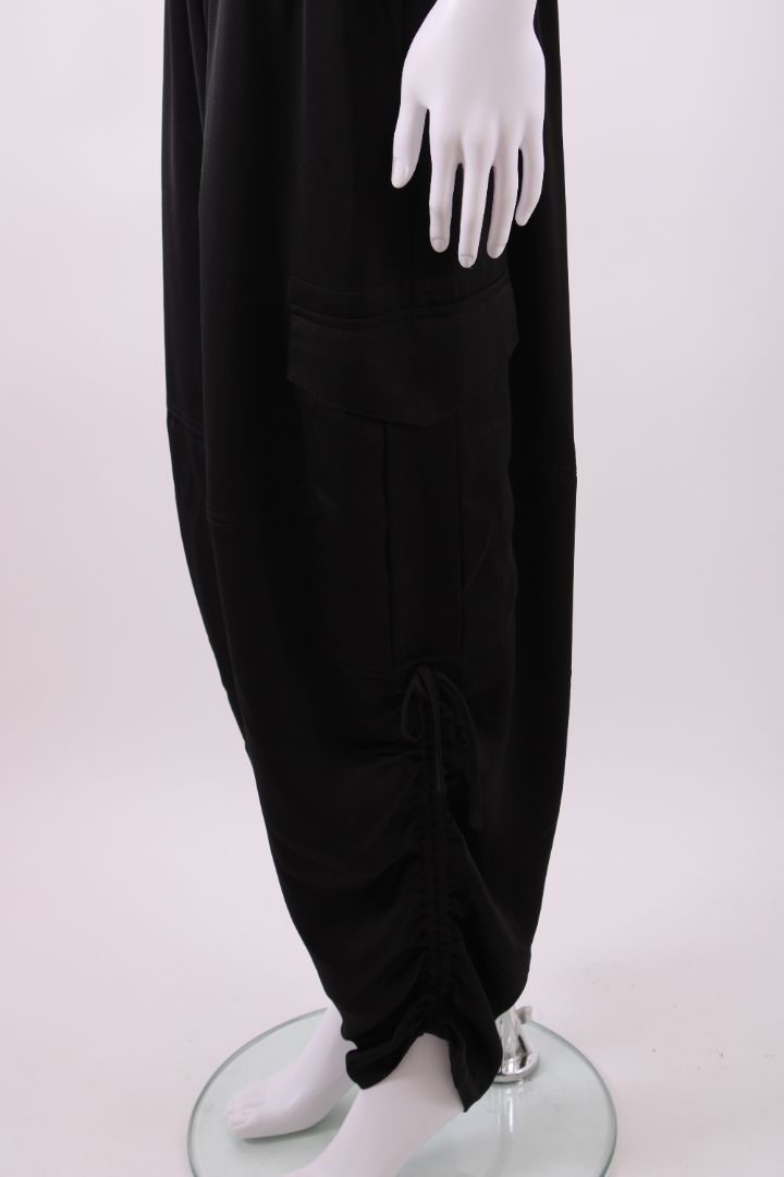 All Saints Kaye Relaxed Fit Satin Trousers Black M