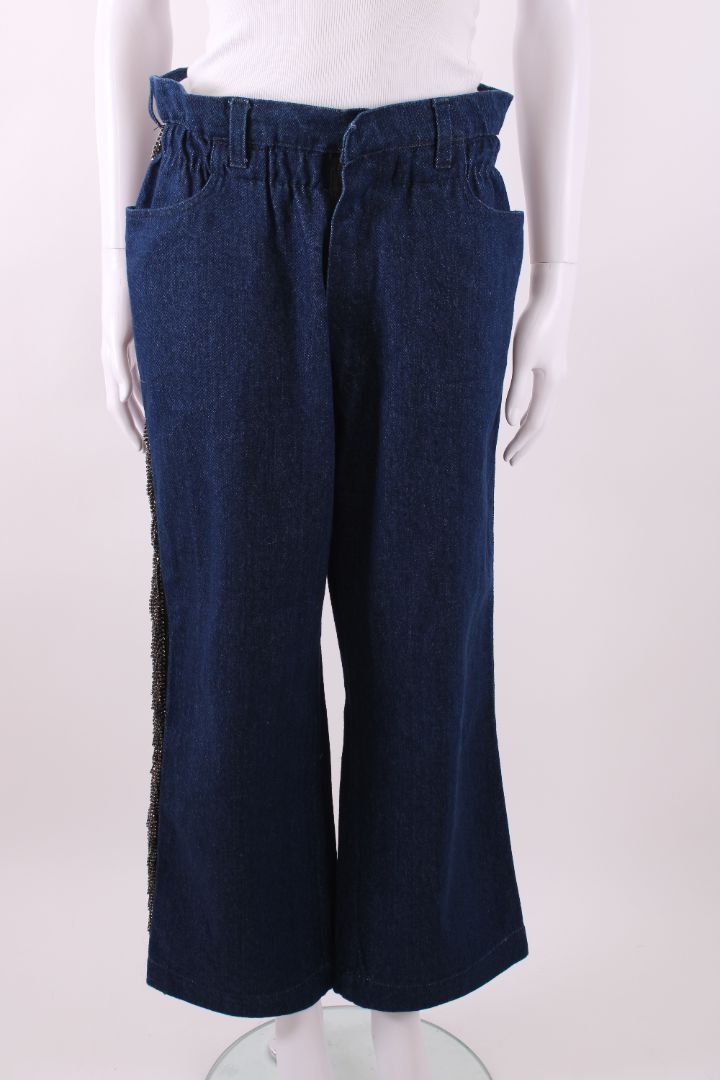 Reimagined by Pinko Diamante Tassle Jeans Indigo Denim S