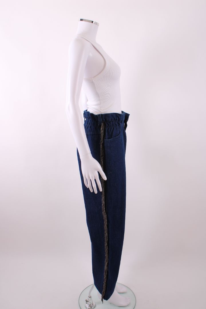 Reimagined by Pinko Diamante Tassle Jeans Indigo Denim S