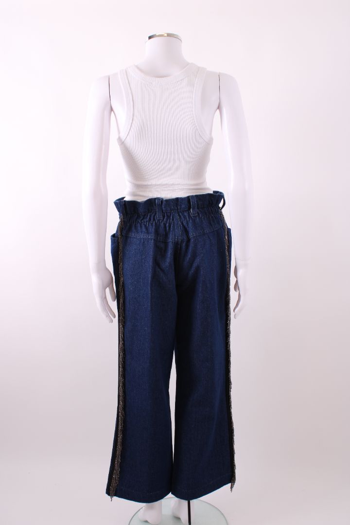 Reimagined by Pinko Diamante Tassle Jeans Indigo Denim S