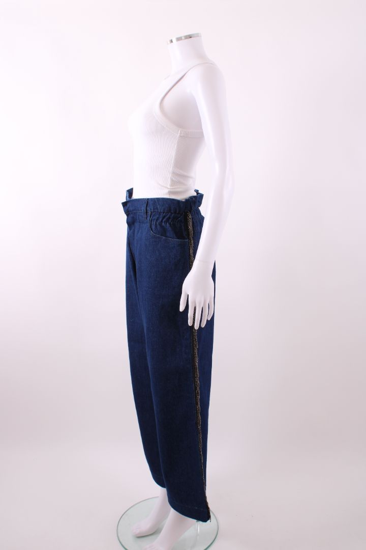 Reimagined by Pinko Diamante Tassle Jeans Indigo Denim S