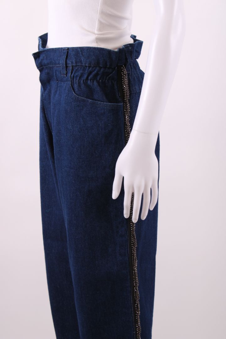 Reimagined by Pinko Diamante Tassle Jeans Indigo Denim S