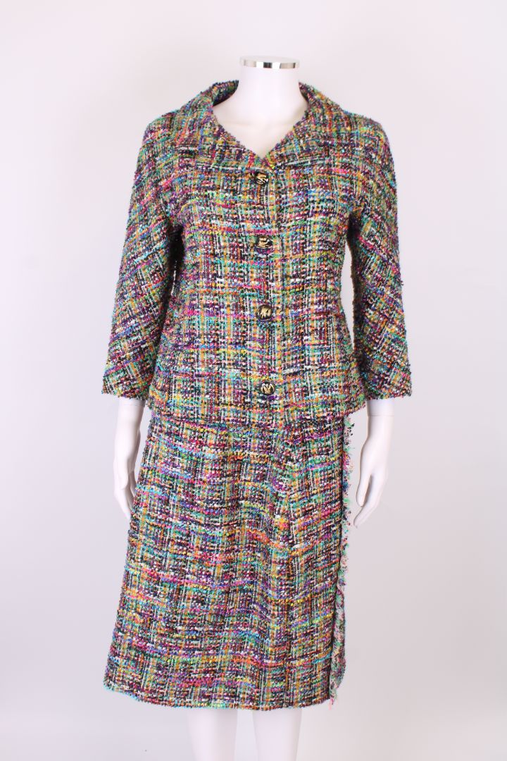 Etro Boucle Skirt Suit Multi Coloured 14