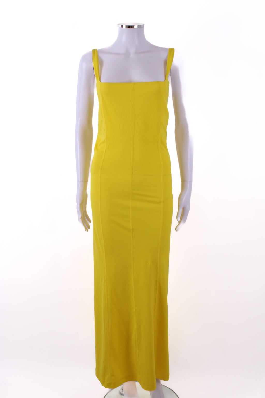 Reimagined by Pinko Slinky/Lycra Maxi Dress Yellow M