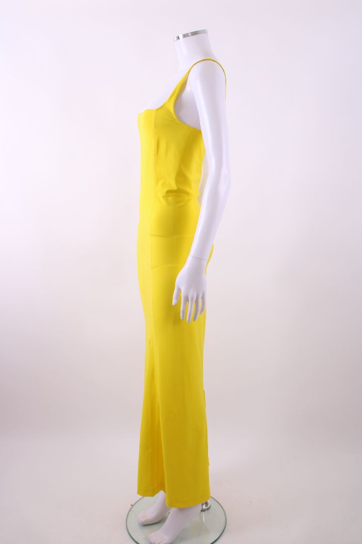 Reimagined by Pinko Slinky/Lycra Maxi Dress Yellow M