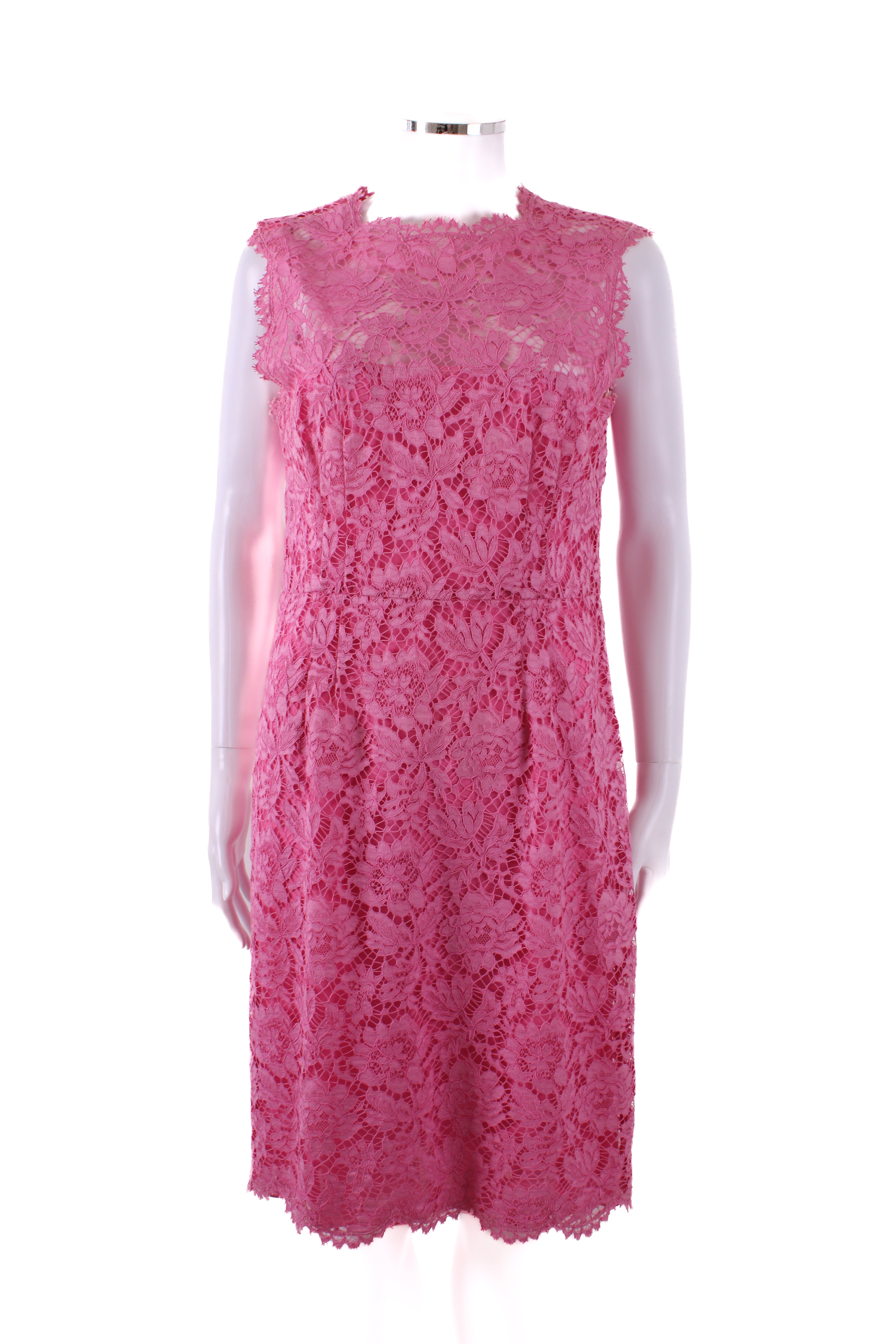 Valentino L/S Lace Dress Pink 14