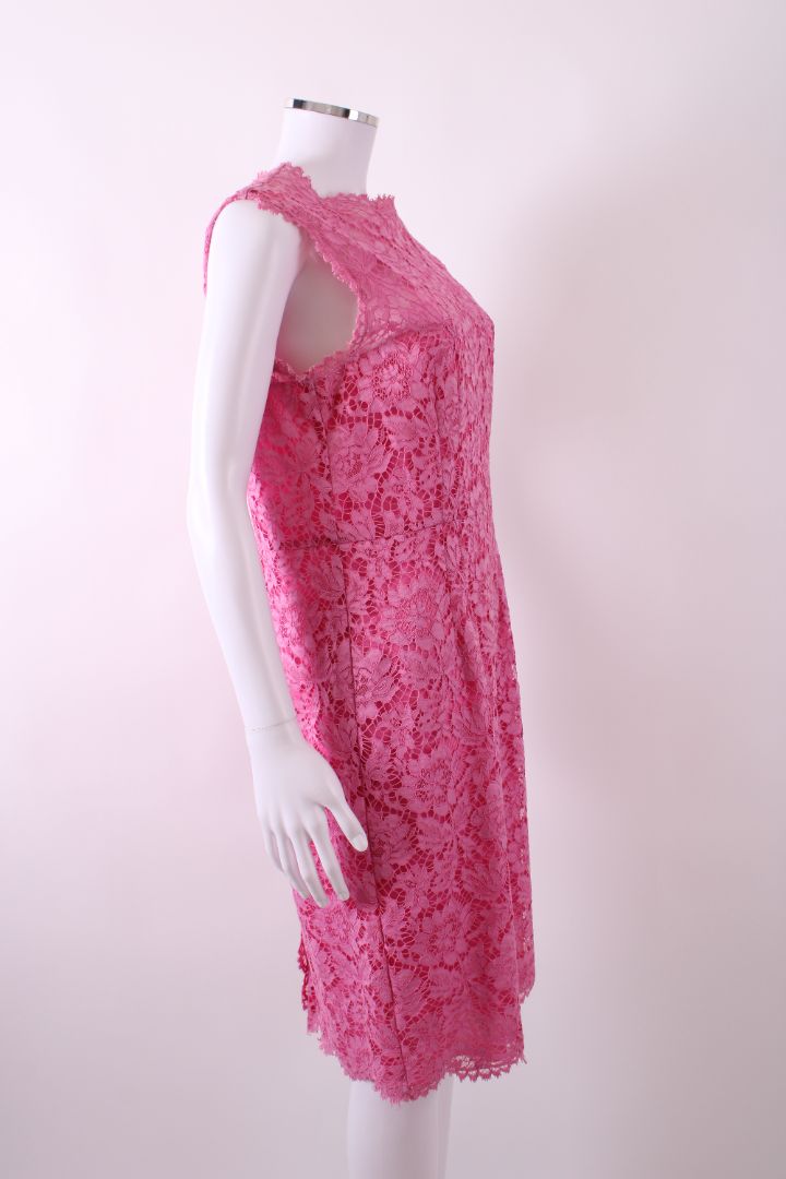 Valentino L/S Lace Dress Pink 14