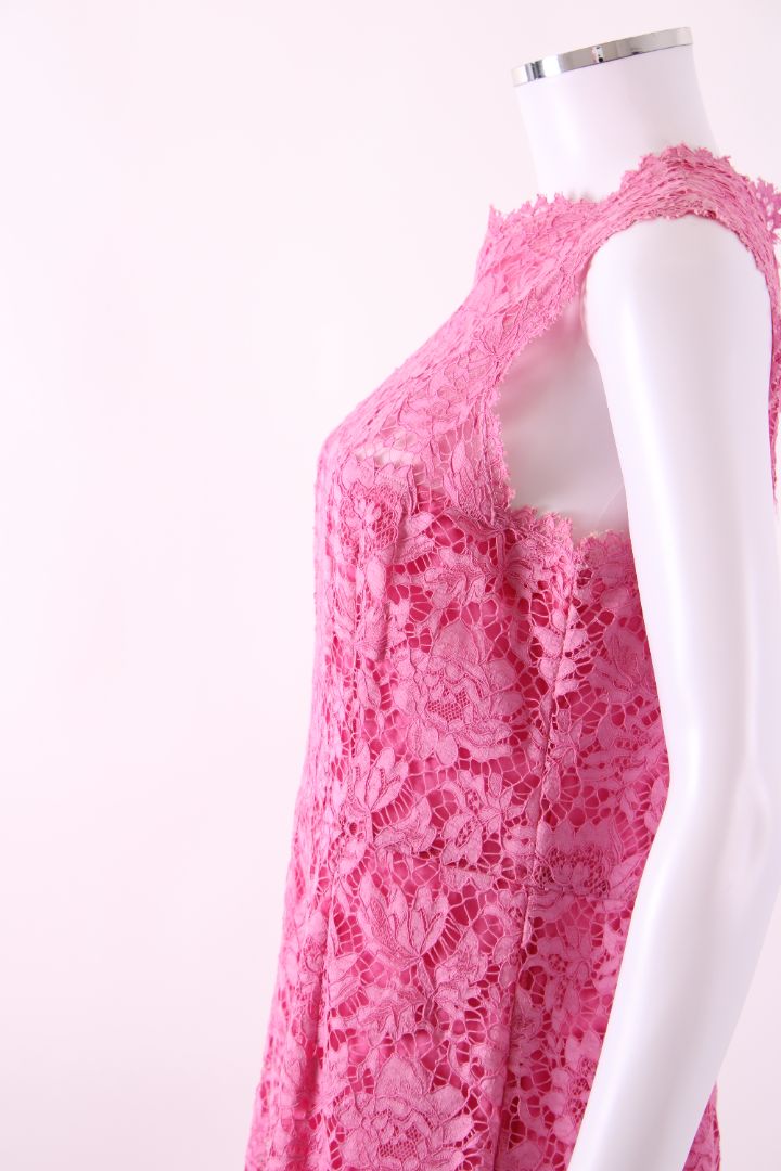 Valentino L/S Lace Dress Pink 14