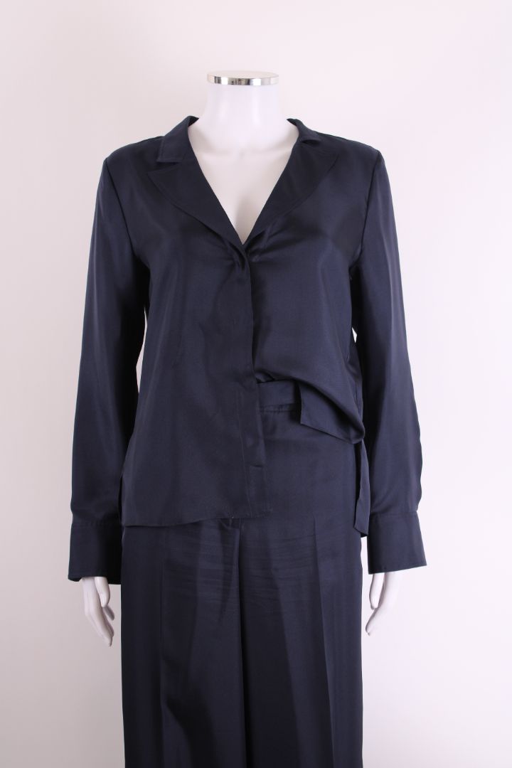 Dorothee Schumacher Shirt/ Trouser Co-ord Navy S