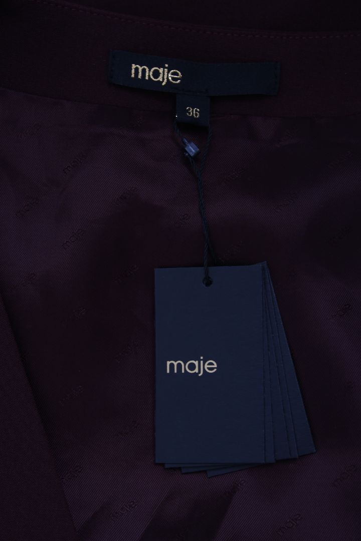 Maje Waist Coat/ Trouser Co-ord Burgundy 6/8