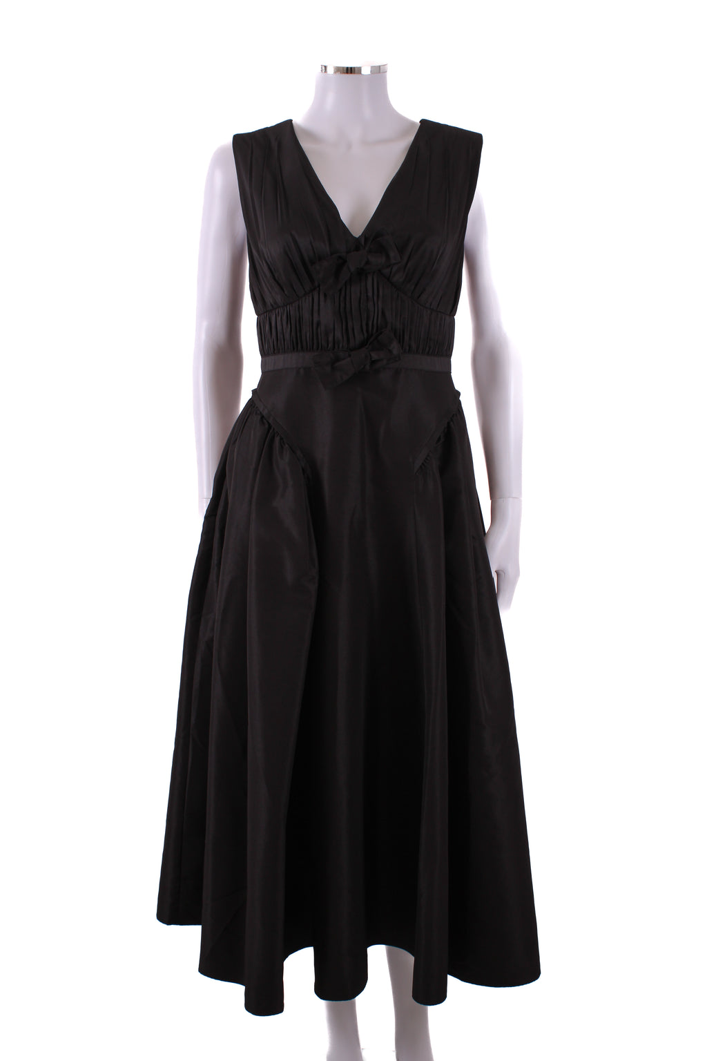 Self Portrait S/S Bow Dress Black 8