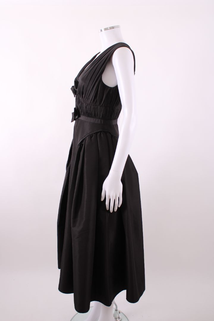 Self Portrait S/S Bow Dress Black 8