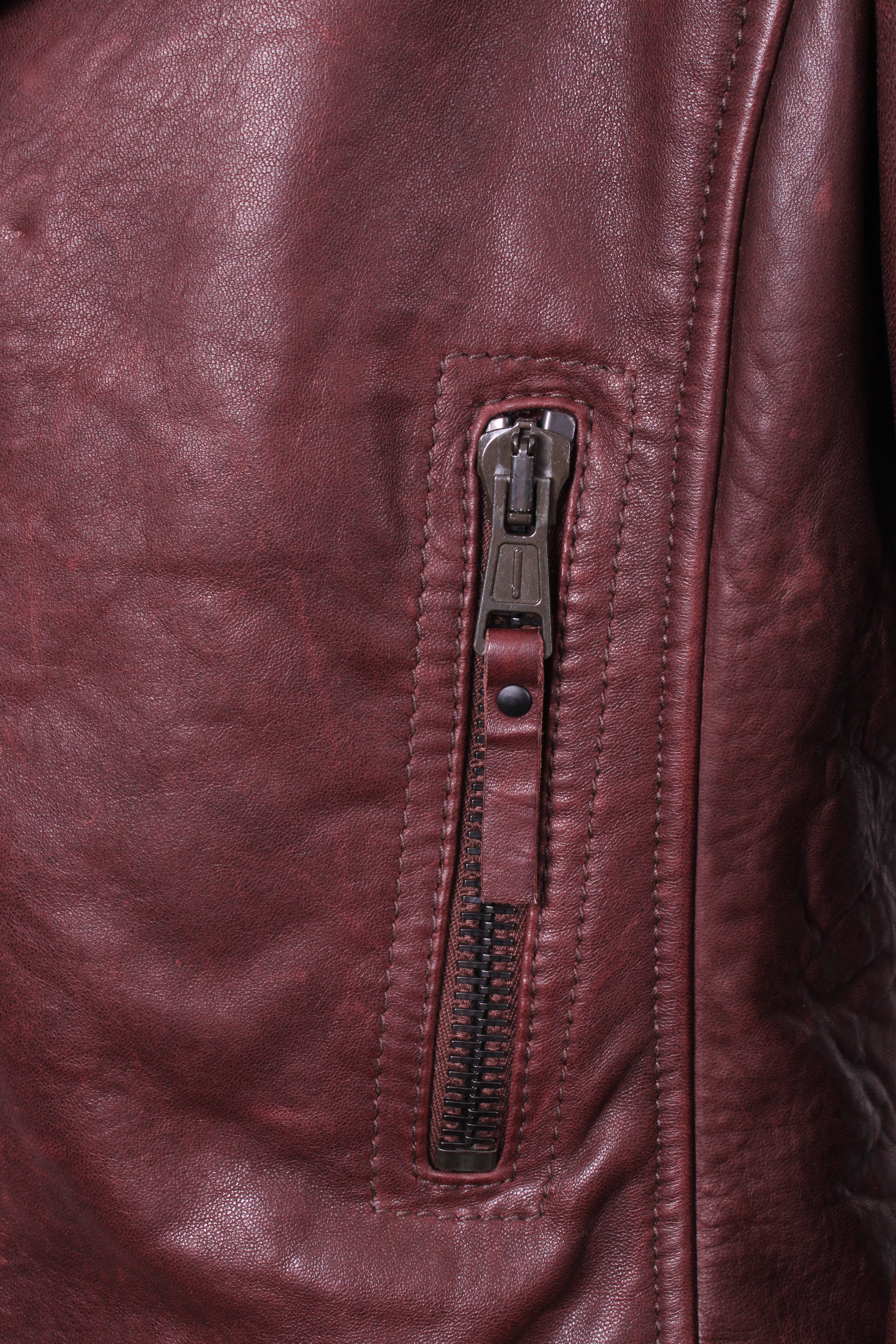 Balenciaga Leather Biker Jacket Brown 10